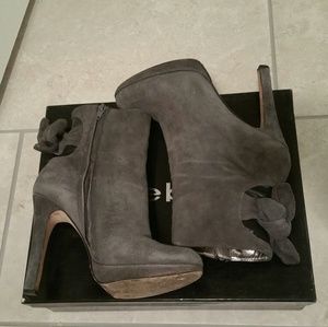 Bebe real suede bootie size 7